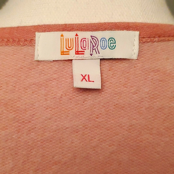 LuLaRoe Pink Sarah Cardigan XL - Picture 3 of 4